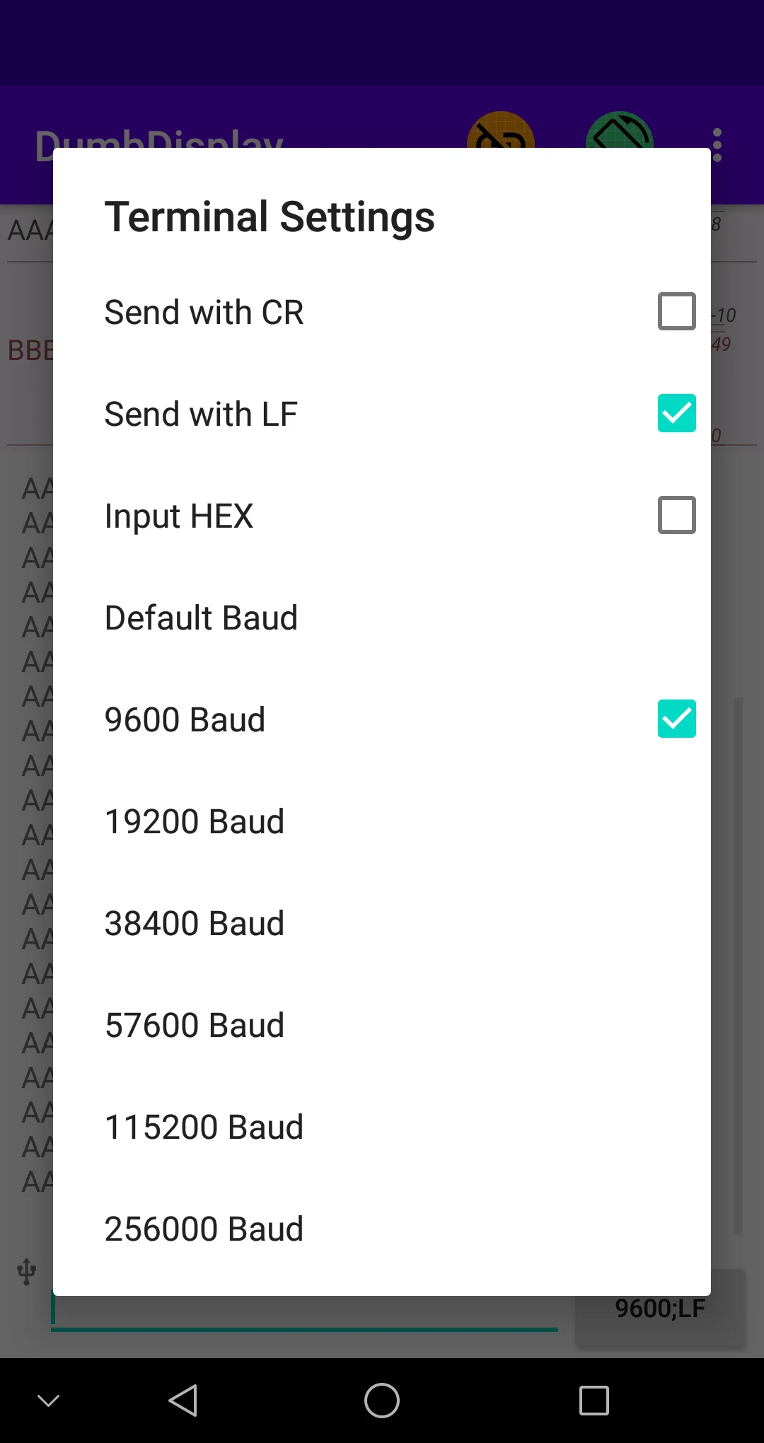 DumbDisplay screenshot